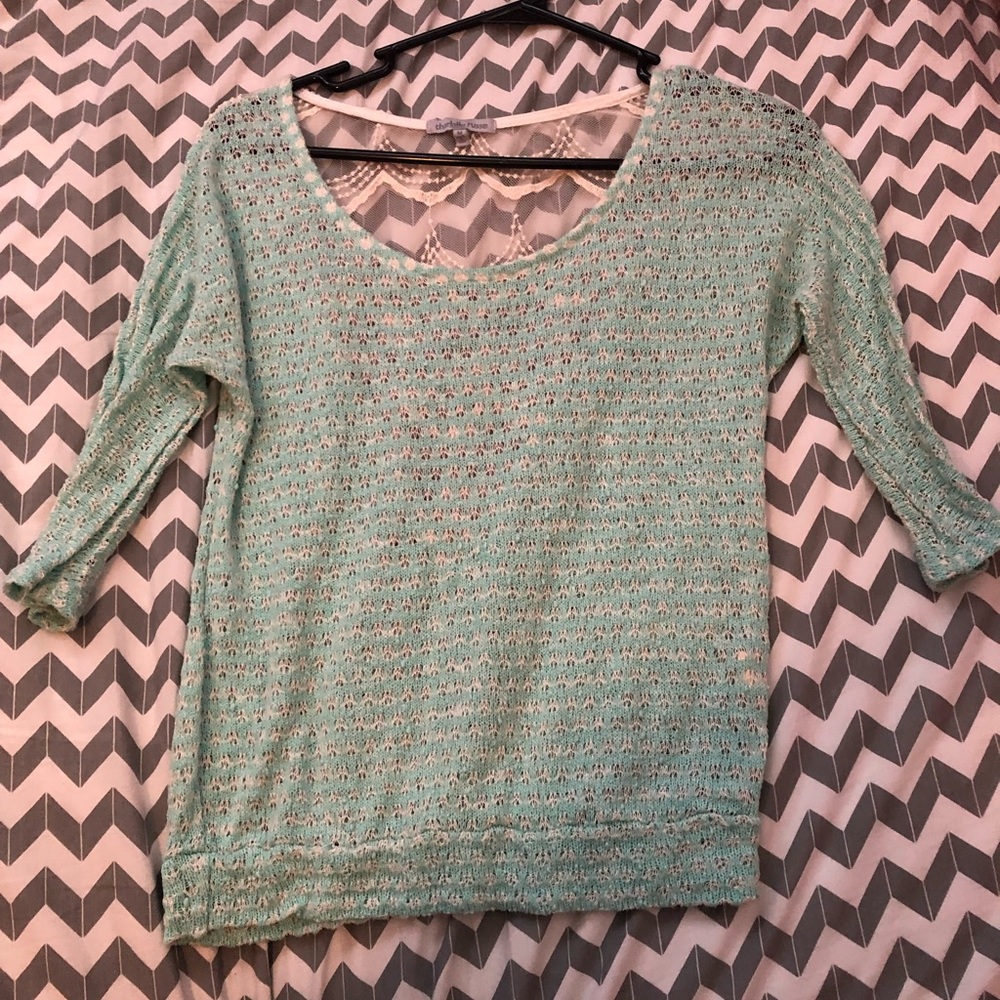 Blue knitted top